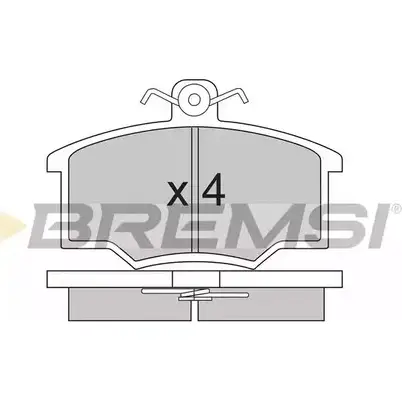 Тормозные колодки, дисковые, комплект BREMSI BP2143 20492 204 66 4300272 изображение 0