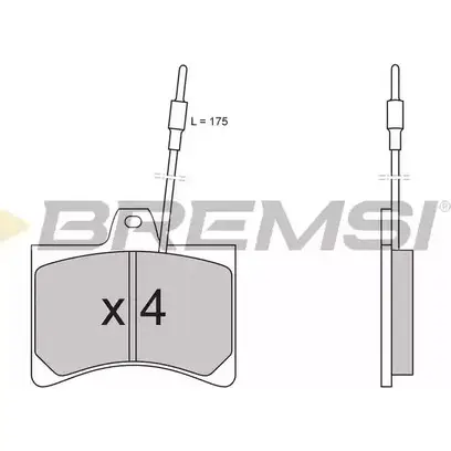 Тормозные колодки, дисковые, комплект BREMSI 2044 6 20594 BP2148 4300276 изображение 0