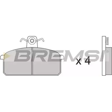 Тормозные колодки, дисковые, комплект BREMSI BP2151 4300279 20708 20 639 изображение 0