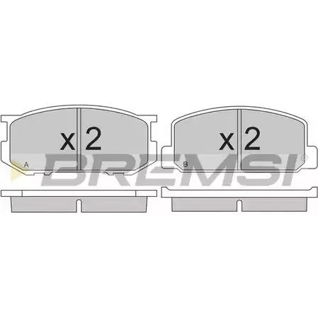 Тормозные колодки, дисковые, комплект BREMSI 21013 BP2165 4300293 20 854 изображение 0