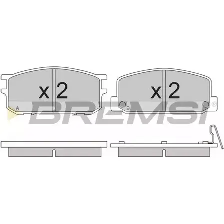 Тормозные колодки, дисковые, комплект BREMSI BP2167 4300295 2076 6 SPA167 изображение 0