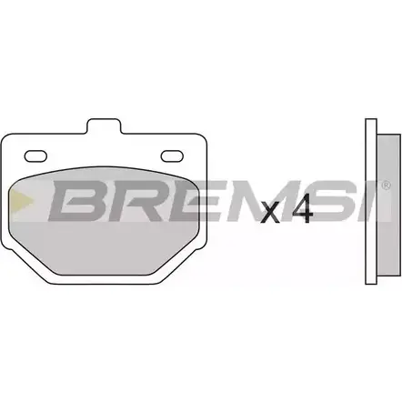 Тормозные колодки, дисковые, комплект BREMSI BP2174 2 0560 4300302 SPA174 изображение 0