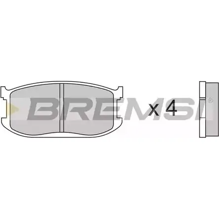 Тормозные колодки, дисковые, комплект BREMSI BP2191 4300313 SPA191 2 0760 изображение 0