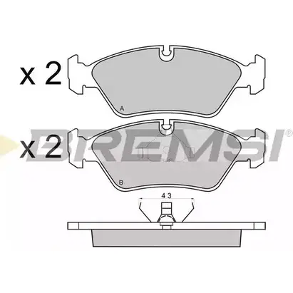 Тормозные колодки, дисковые, комплект BREMSI BP2231 20659 206 29 4300348 изображение 0