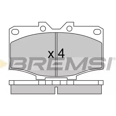 Тормозные колодки, дисковые, комплект BREMSI 4300358 BP2242 SPA242 208 52 изображение 0