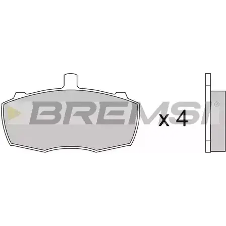 Тормозные колодки, дисковые, комплект BREMSI BP2252 4300367 SPA252 209 04 изображение 0