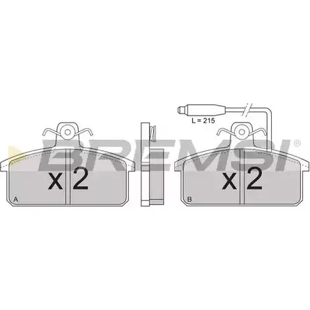 Тормозные колодки, дисковые, комплект BREMSI SPA265-1 211 62 4300380 BP2265-1 изображение 0