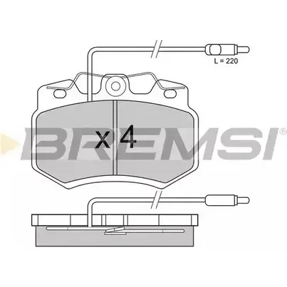 Тормозные колодки, дисковые, комплект BREMSI 4300392 20924 BP2276-1 2 0923
