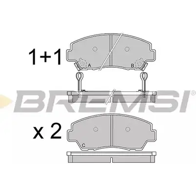 Тормозные колодки, дисковые, комплект BREMSI 4300443 2 1315 21316 BP2326 изображение 0
