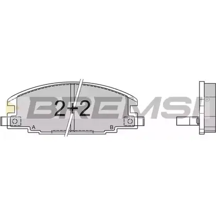 Тормозные колодки, дисковые, комплект BREMSI BP2367 21 467 21543 4300483