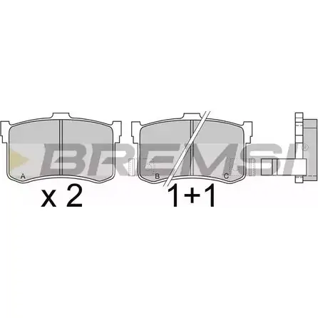 Тормозные колодки, дисковые, комплект BREMSI 4300488 20078 BP2372 200 29 изображение 0
