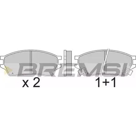 Тормозные колодки, дисковые, комплект BREMSI 2207 2 SPA392 4300506 BP2392 изображение 0
