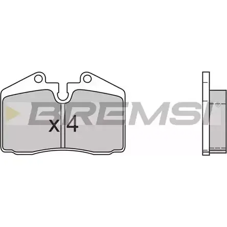 Тормозные колодки, дисковые, комплект BREMSI 4300513 BP2399 20 275 20877 изображение 0