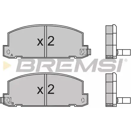 Тормозные колодки, дисковые, комплект BREMSI 20 880 BP2400 4300514 20881 изображение 0