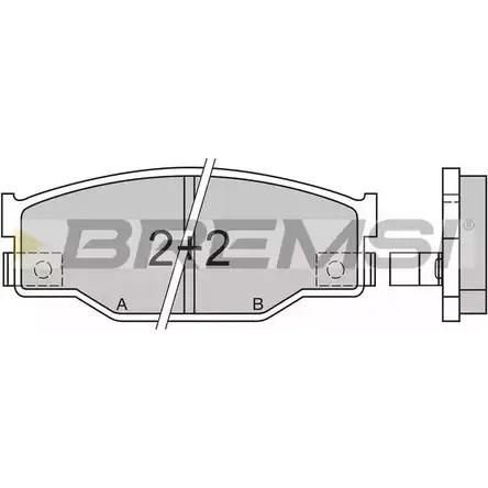 Тормозные колодки, дисковые, комплект BREMSI 2 1112 4300517 BP2403 21113 изображение 0