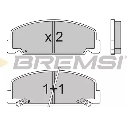 Тормозные колодки, дисковые, комплект BREMSI 21331 BP2406 2133 0 4300520 изображение 0