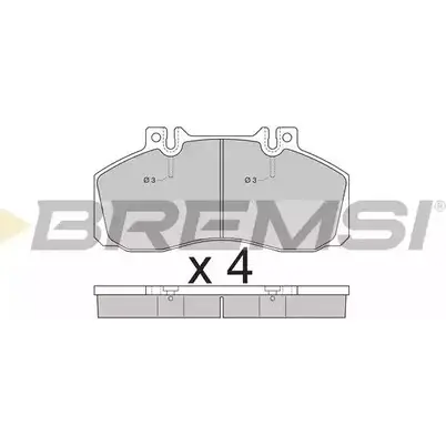 Тормозные колодки, дисковые, комплект BREMSI 4300523 29835 BP2409 2083 5 изображение 0