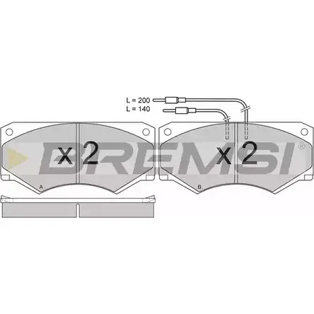 Тормозные колодки, дисковые, комплект BREMSI BP2416 21 006 4300529 SPA416 изображение 0