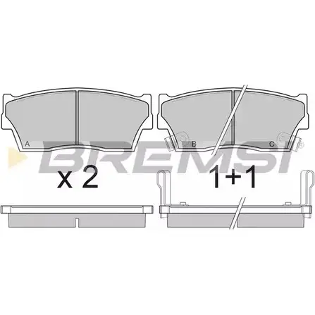 Тормозные колодки, дисковые, комплект BREMSI 4300532 21 500 BP2419 21501 изображение 0