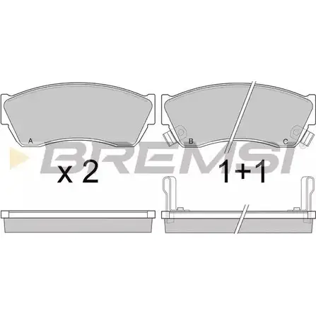 Тормозные колодки, дисковые, комплект BREMSI 4300533 BP2420 21334 2 1333
