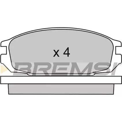 Тормозные колодки, дисковые, комплект BREMSI SPA445 BP2445 2 0098 4300558 изображение 0