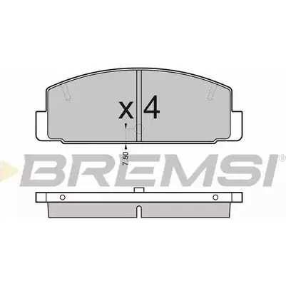 Тормозные колодки, дисковые, комплект BREMSI 2003 1 SPA448 4300561 BP2448