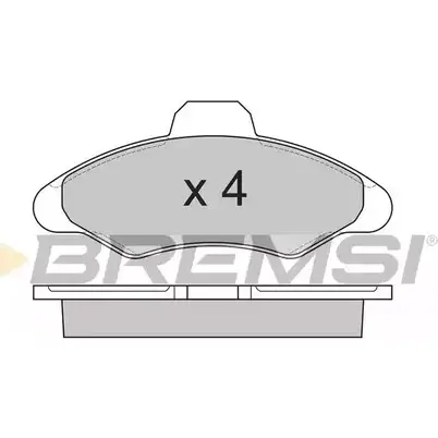 Тормозные колодки, дисковые, комплект BREMSI 4300575 2 1171 SPA462 BP2462 изображение 0