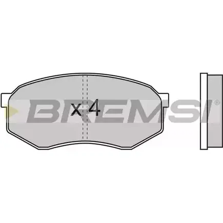 Тормозные колодки, дисковые, комплект BREMSI 2 1533 BP2476 SPA476 4300588