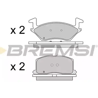Тормозные колодки, дисковые, комплект BREMSI 21949 219 48 BP2481 4300592 изображение 0