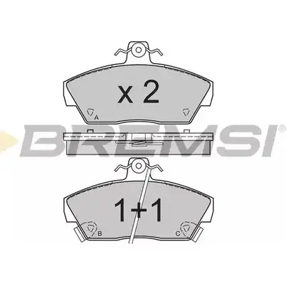 Тормозные колодки, дисковые, комплект BREMSI 2152 0 21521 BP2484 4300595 изображение 0