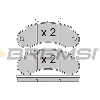 Тормозные колодки, дисковые, комплект BREMSI BP2490 20933 4300601 20 932 изображение 0