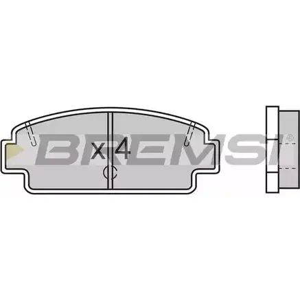 Тормозные колодки, дисковые, комплект BREMSI 4300603 SPA492 207 22 BP2492 изображение 0