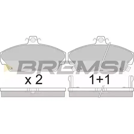 Тормозные колодки, дисковые, комплект BREMSI 215 15 BP2502 21516 4300613
