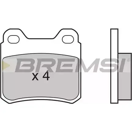 Тормозные колодки, дисковые, комплект BREMSI SPA507 2 1026 BP2507 4300618 изображение 0