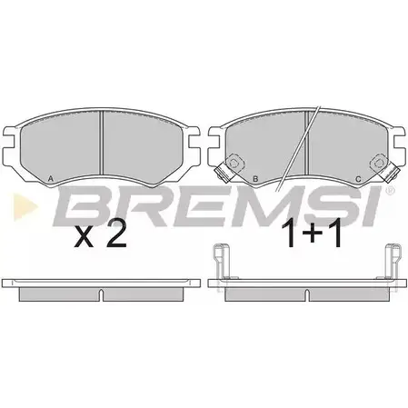 Тормозные колодки, дисковые, комплект BREMSI SPA512 BP2512 4300623 2 1386 изображение 0