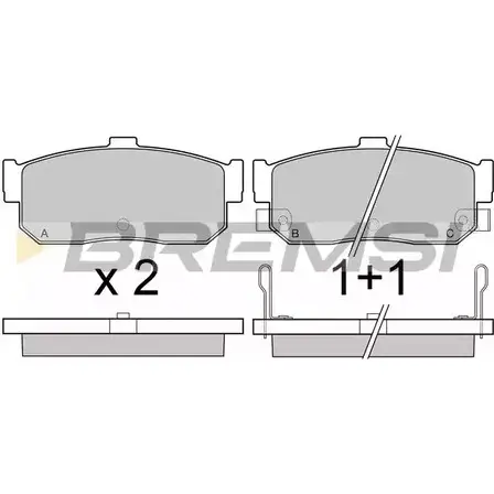 Тормозные колодки, дисковые, комплект BREMSI 21714 4300624 BP2513 2171 3 изображение 0