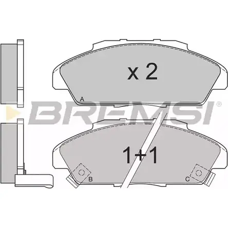 Тормозные колодки, дисковые, комплект BREMSI BP2519 21701 2 1700 4300630