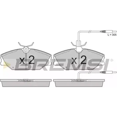 Тормозные колодки, дисковые, комплект BREMSI 4300638 209 16 20917 BP2527 изображение 0
