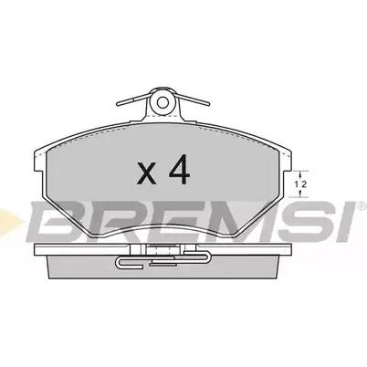 Тормозные колодки, дисковые, комплект BREMSI 4300642 2 0167 20168 BP2531 изображение 0