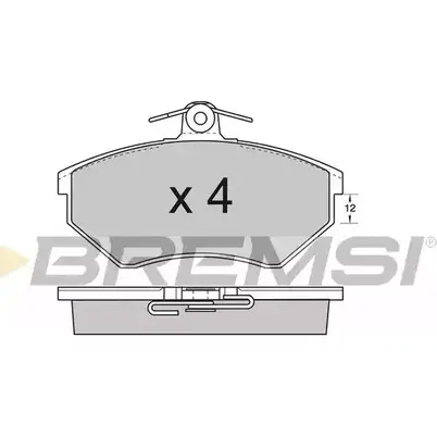 Тормозные колодки, дисковые, комплект BREMSI 4300643 20 167 BP2532 20168 изображение 0