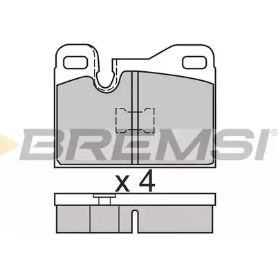 Тормозные колодки, дисковые, комплект BREMSI 20 482 BP2555 4300666 20505