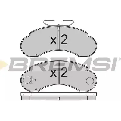 Тормозные колодки, дисковые, комплект BREMSI 4300677 21750 215 73 BP2566 изображение 0