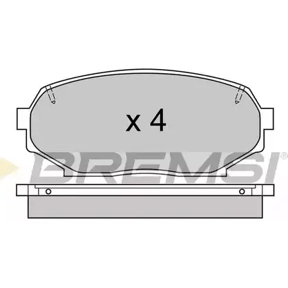 Тормозные колодки, дисковые, комплект BREMSI 4300681 SPA571 215 52 BP2571