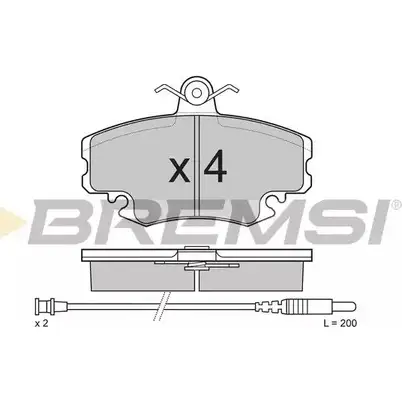Тормозные колодки, дисковые, комплект BREMSI BP2590 21463 21 404 4300699 изображение 0