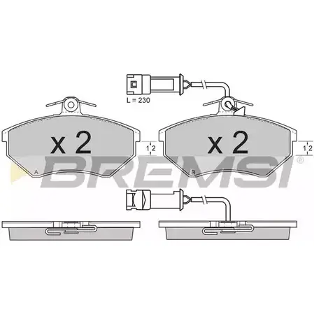 Тормозные колодки, дисковые, комплект BREMSI 21 859 4300745 SPA637 BP2637 изображение 0