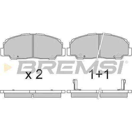 Тормозные колодки, дисковые, комплект BREMSI SPA639 BP2639 2196 7 4300747