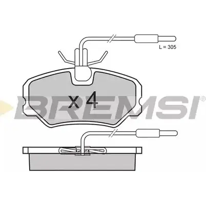 Тормозные колодки, дисковые, комплект BREMSI BP2646 23170 4300754 231 69 изображение 0