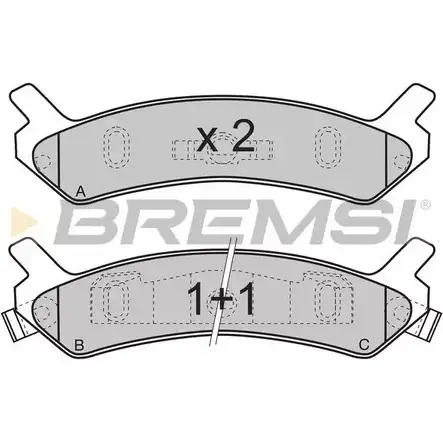 Тормозные колодки, дисковые, комплект BREMSI SPA655 BP2655 4300763 217 72 изображение 0