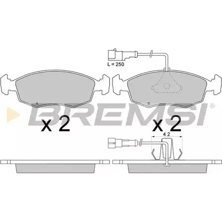 Тормозные колодки, дисковые, комплект BREMSI SPA669 20 907 4300777 BP2669 изображение 0