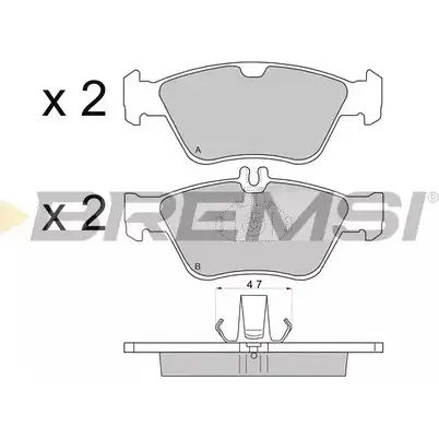 Тормозные колодки, дисковые, комплект BREMSI 21665 BP2694 4300802 21 664 изображение 0